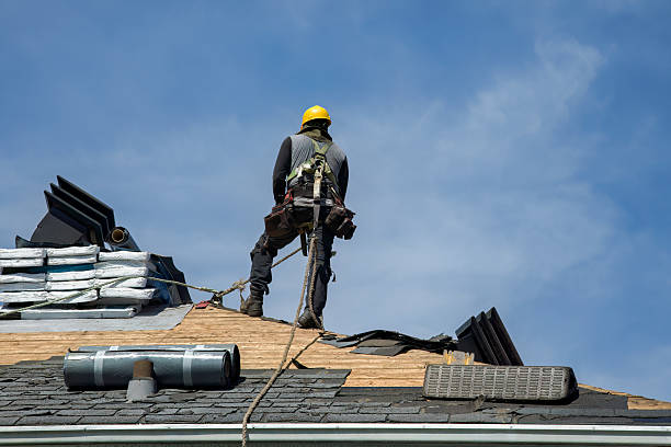 Professional Gutter Installation technician working in Riverton, IA